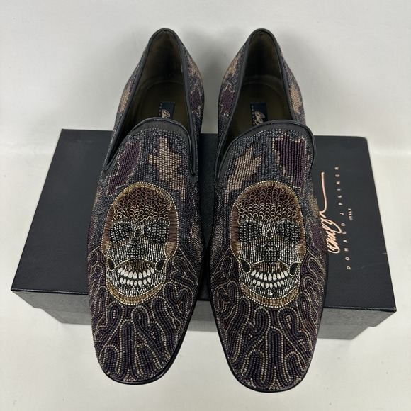 Donald Pliner Pascow Skulls Embellished Loafers Men\'s‎ Size 10.5M UK main image 15